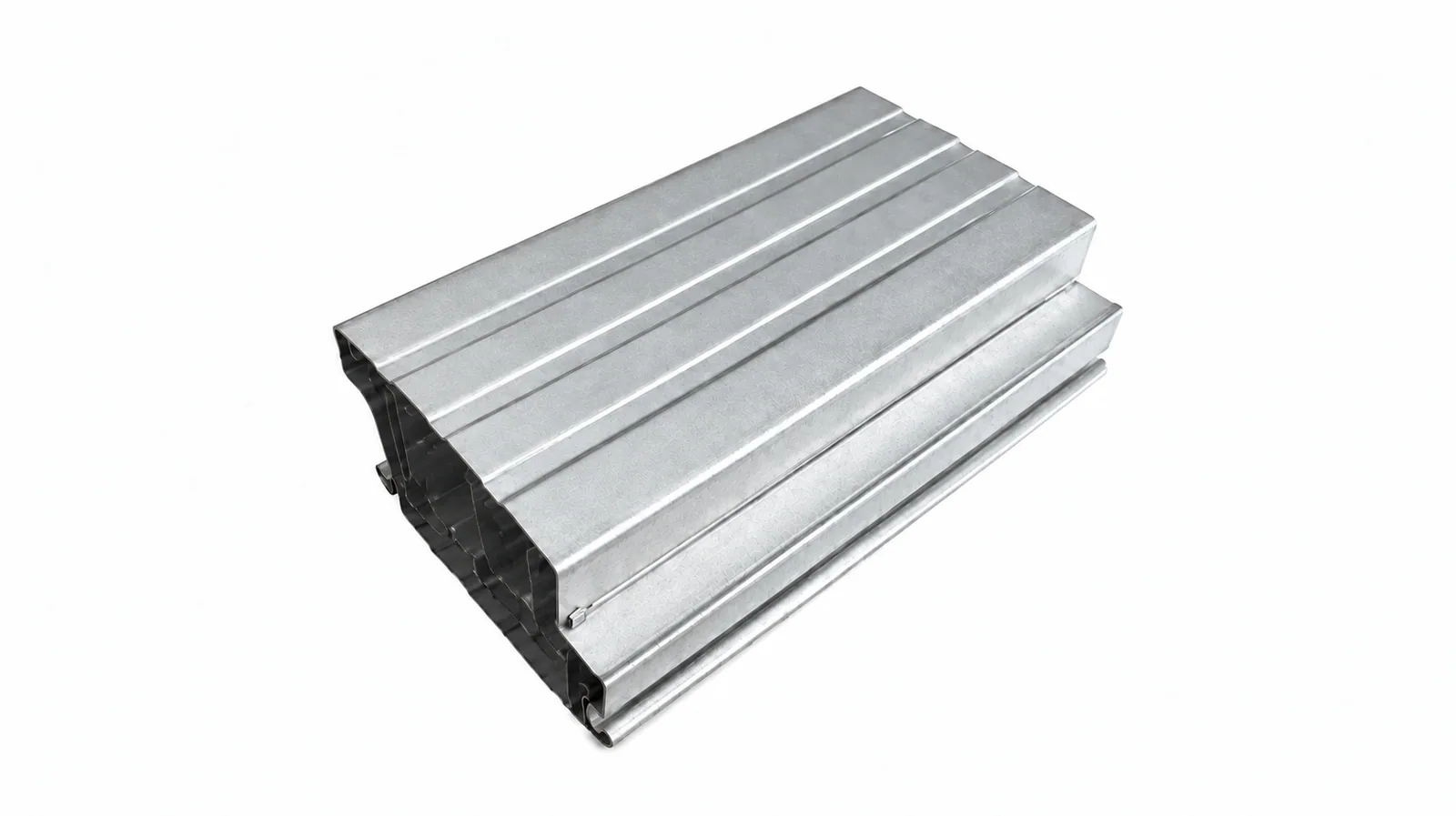 GDI 100 galvanized double-wall fire slat with fireproof filler (EI 240)