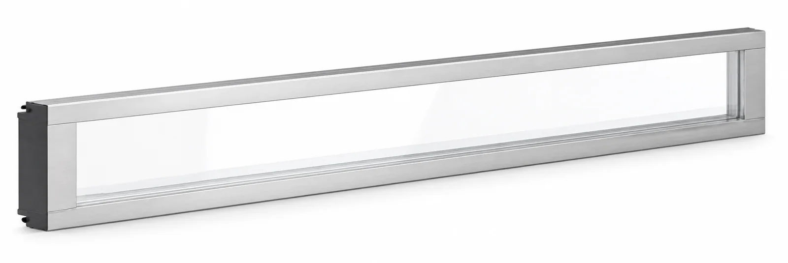 Double-layer polycarbonate vision panel with aluminum frame
