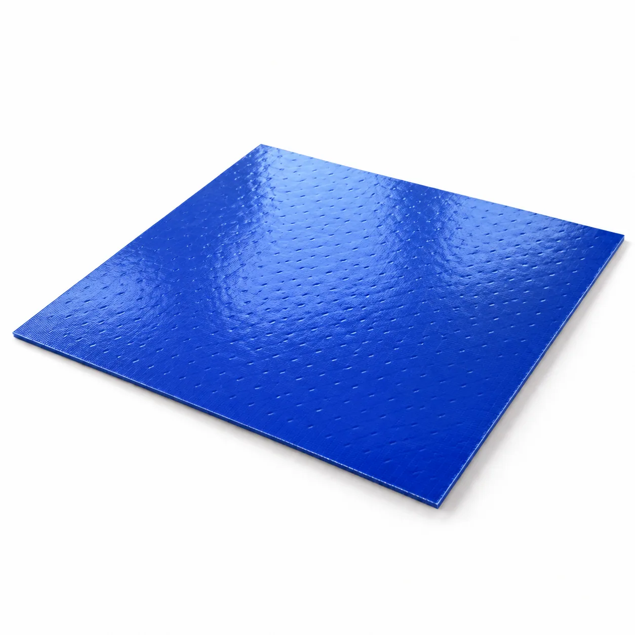 0.8 mm PVC-coated fabric curtain sample (blue)