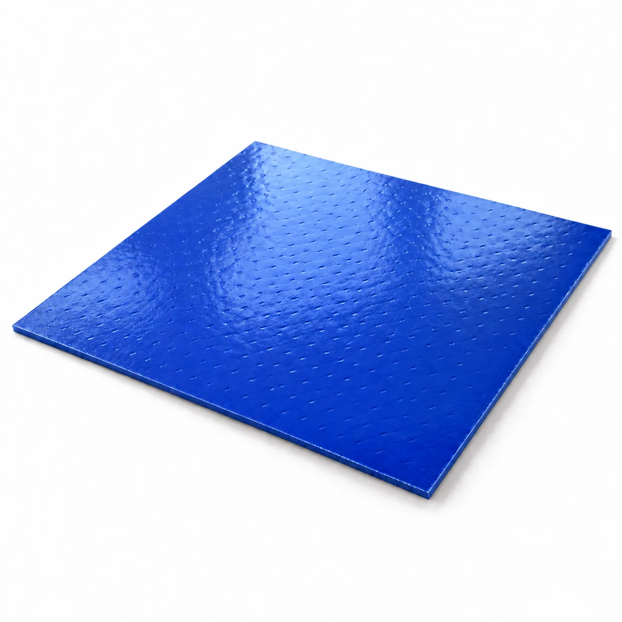 1.0 mm PVC-coated fabric curtain sample (blue)