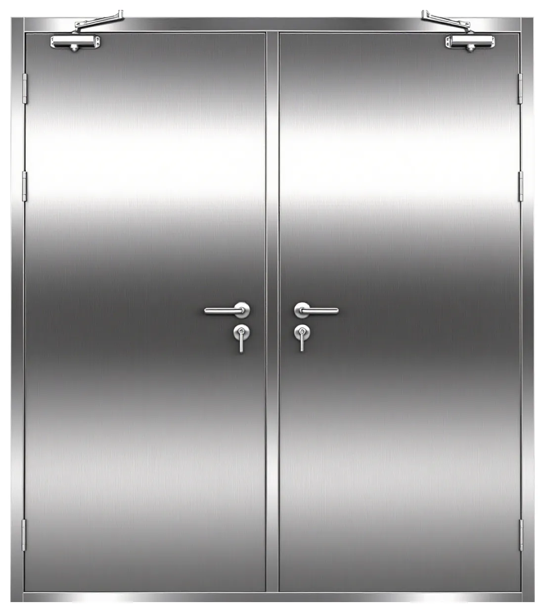 Double leaf with door closers
