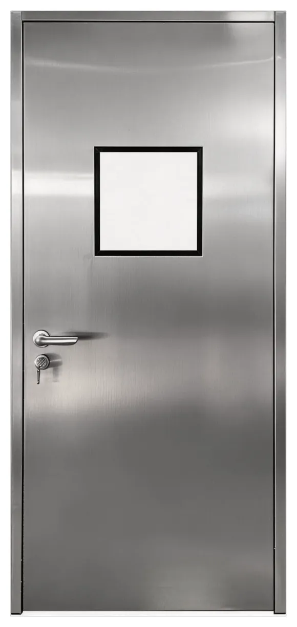 Single leaf with square vision panel