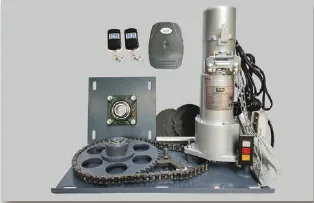 Roller shutter motor 800-1P kit with mounting plate, chain wheel, remote controls and receiver