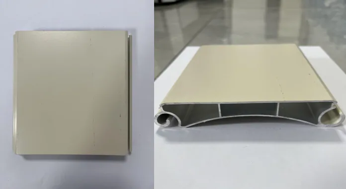 AAD/ADI 120 double-wall aluminum alloy slat, face and section