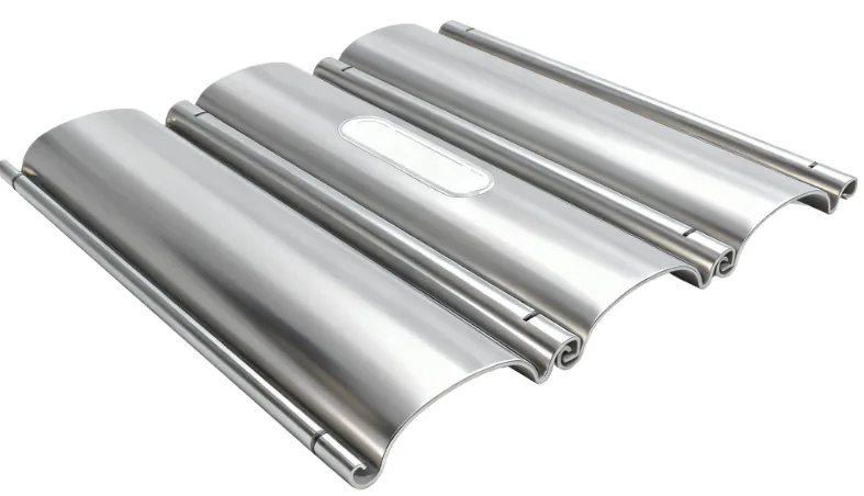 SSS 100 stainless steel curtain slats with vent slot