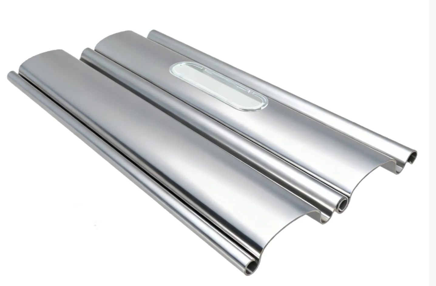 SSS 75 stainless steel curtain slats with vent slot